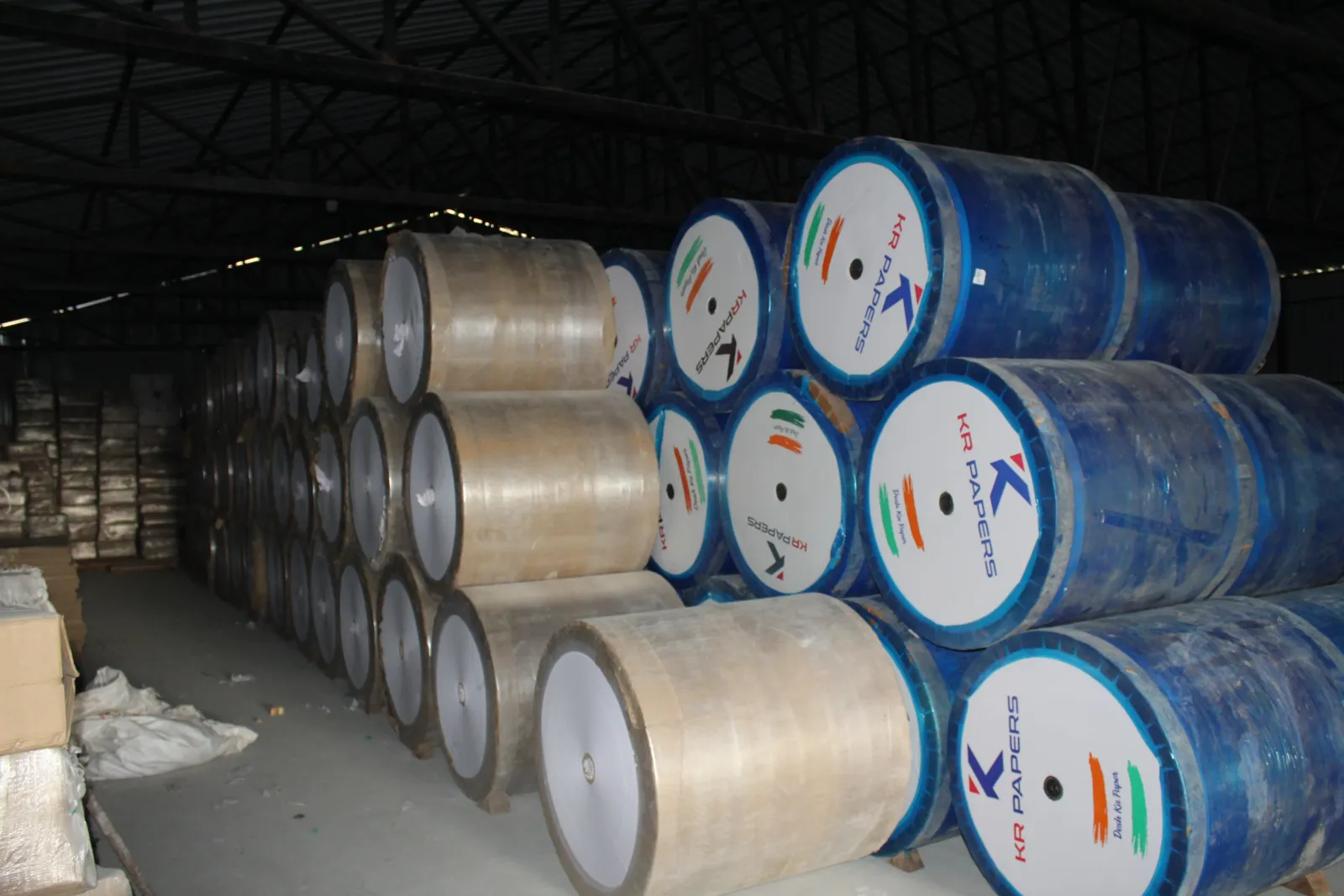 Paper stock held at the Nawa Puspanjali warehouse